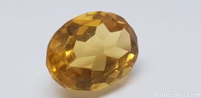 Colecionismo de pedras preciosas: Citrino natural de 12,50 ct , amarillo naranja